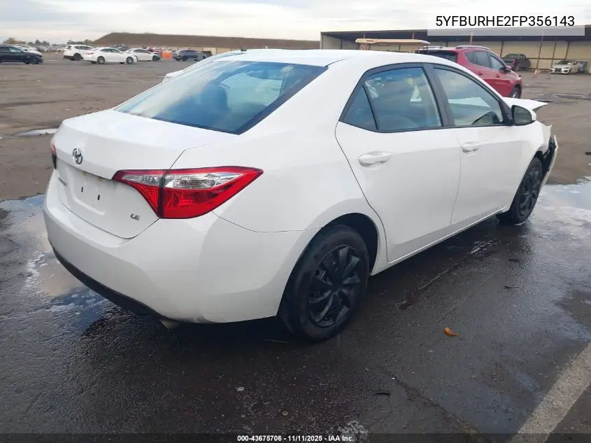 5YFBURHE2FP356143 2015 Toyota Corolla Le