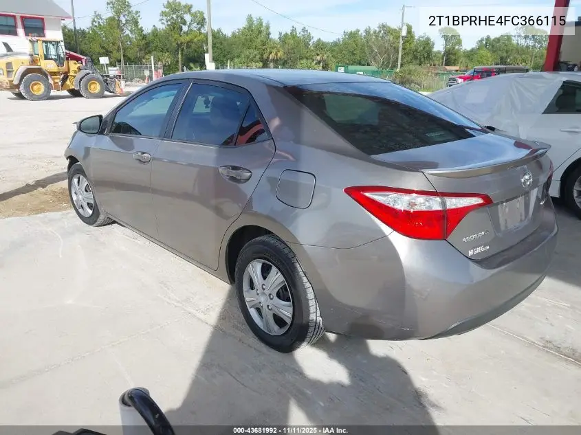 2T1BPRHE4FC366115 2015 Toyota Corolla Le Eco