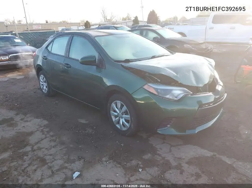 2T1BURHE1FC392695 2015 Toyota Corolla Le