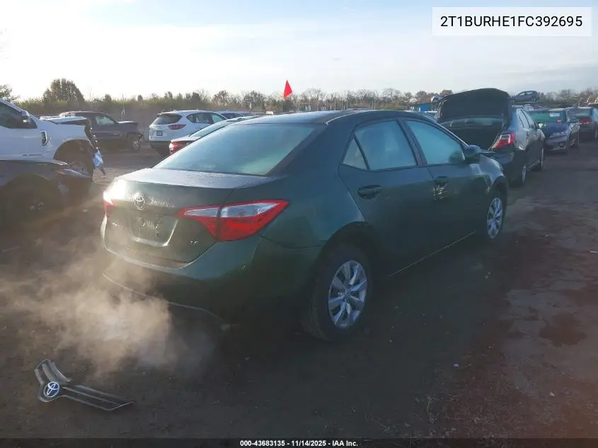 2T1BURHE1FC392695 2015 Toyota Corolla Le