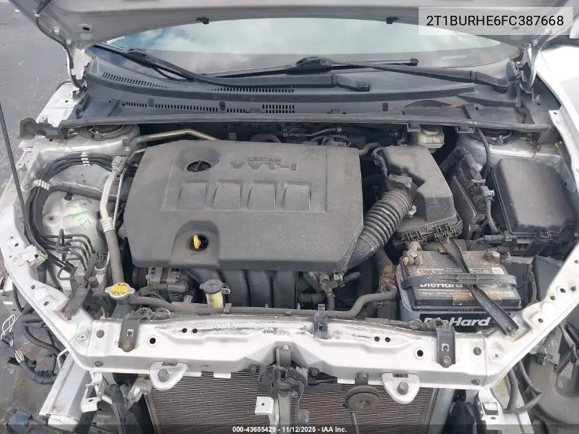 2T1BURHE6FC387668 2015 Toyota Corolla Le