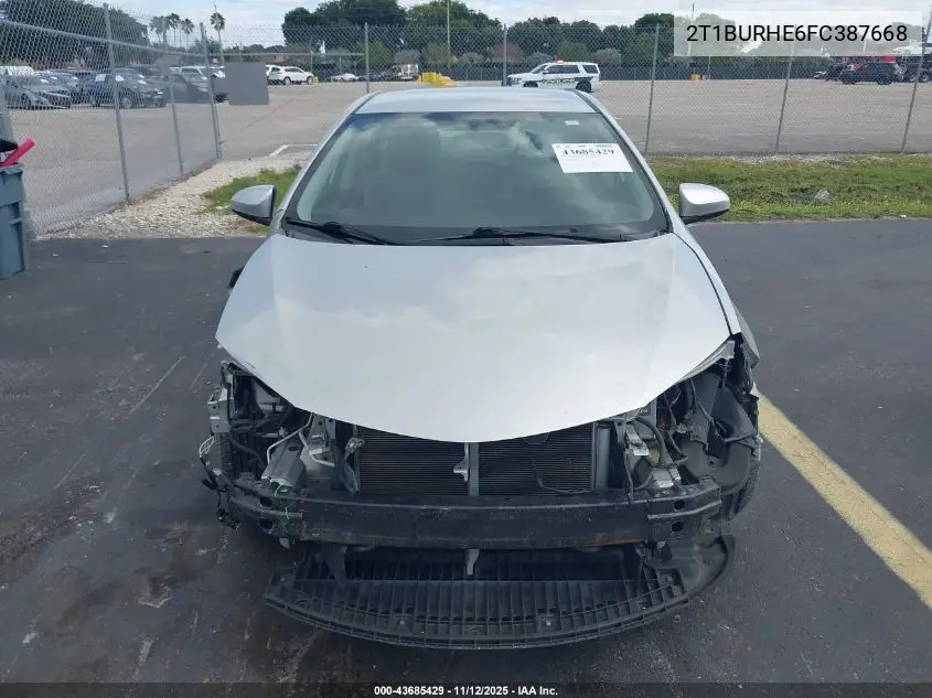 2T1BURHE6FC387668 2015 Toyota Corolla Le