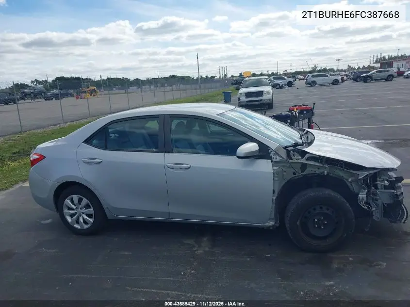 2T1BURHE6FC387668 2015 Toyota Corolla Le