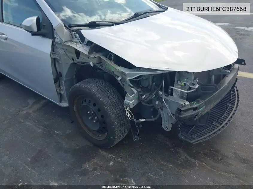 2T1BURHE6FC387668 2015 Toyota Corolla Le