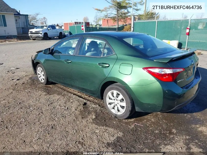 2T1BURHEXFC464736 2015 Toyota Corolla Le