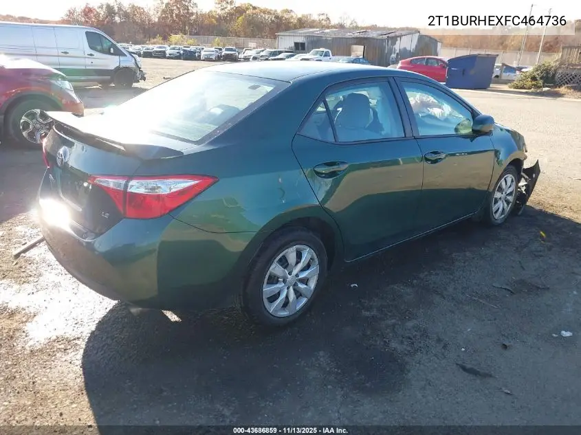 2T1BURHEXFC464736 2015 Toyota Corolla Le