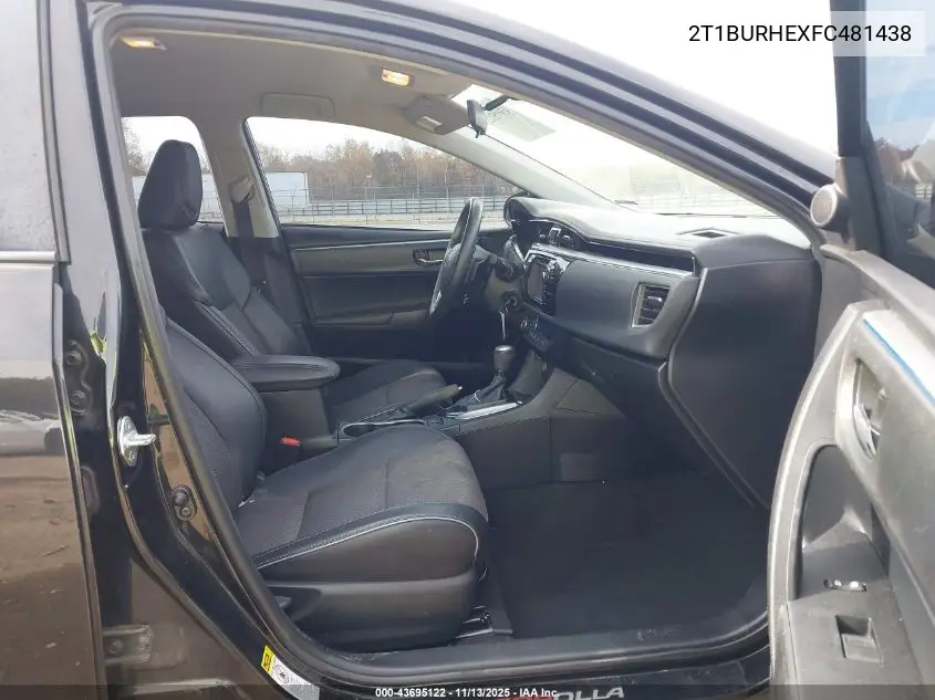 2T1BURHEXFC481438 2015 Toyota Corolla S Plus