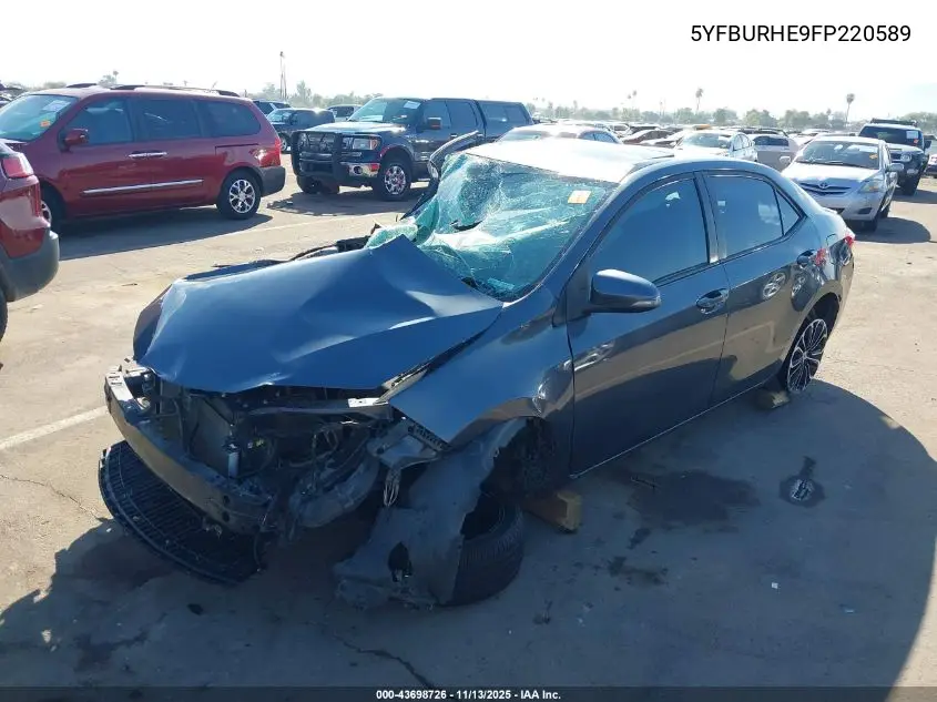 5YFBURHE9FP220589 2015 Toyota Corolla S Plus