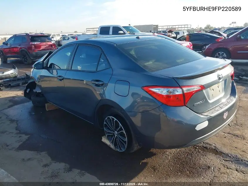 5YFBURHE9FP220589 2015 Toyota Corolla S Plus