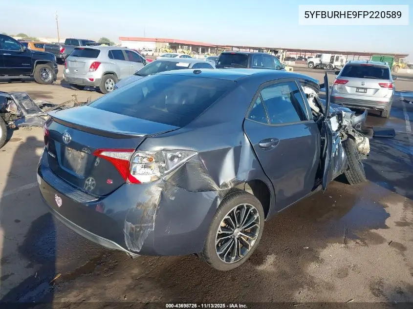 5YFBURHE9FP220589 2015 Toyota Corolla S Plus