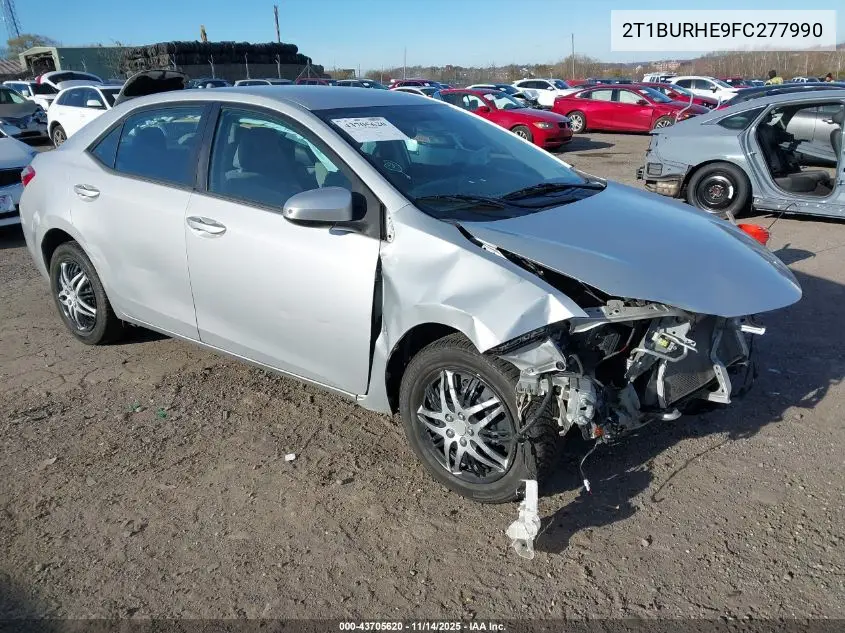 2T1BURHE9FC277990 2015 Toyota Corolla Le