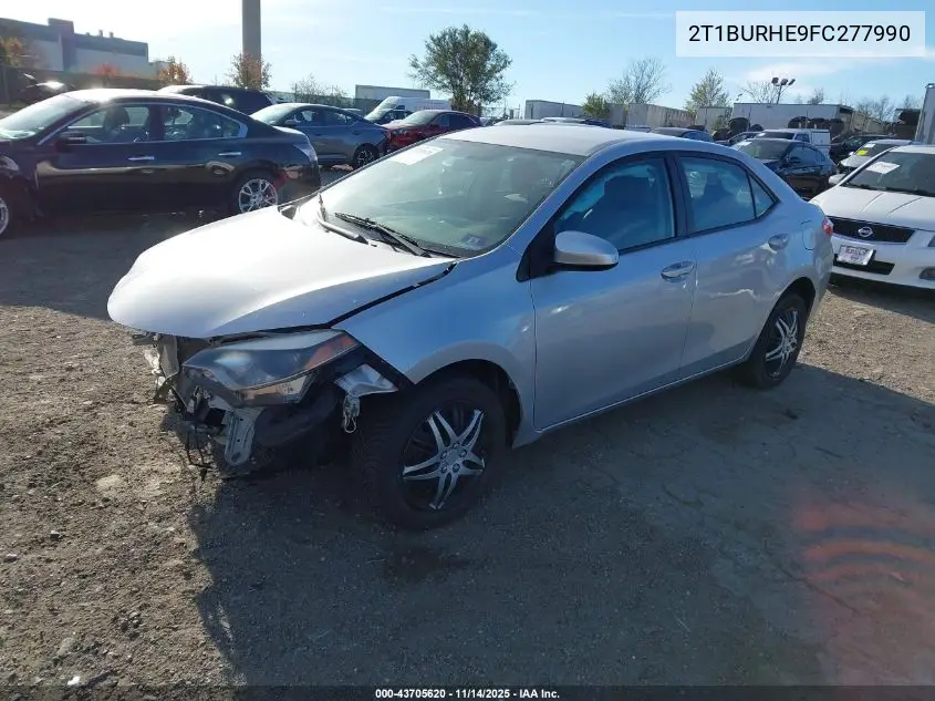 2T1BURHE9FC277990 2015 Toyota Corolla Le
