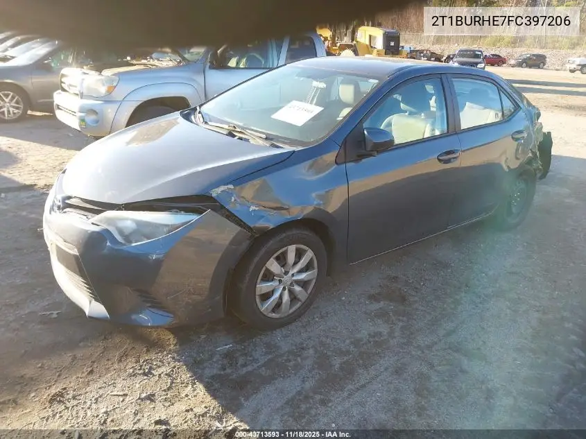 2T1BURHE7FC397206 2015 Toyota Corolla Le