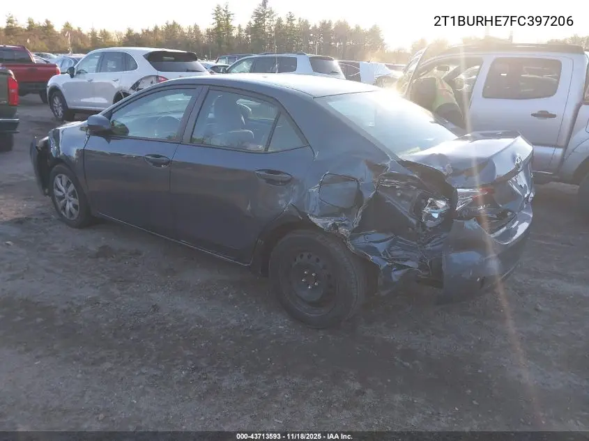 2T1BURHE7FC397206 2015 Toyota Corolla Le