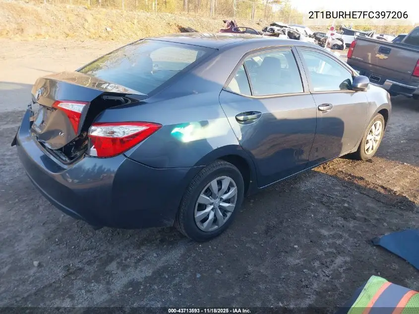 2T1BURHE7FC397206 2015 Toyota Corolla Le