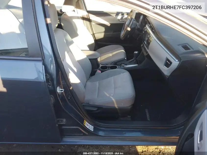 2T1BURHE7FC397206 2015 Toyota Corolla Le