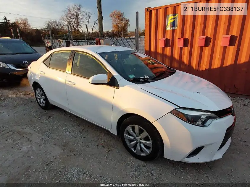 2T1BURHE5FC338137 2015 Toyota Corolla Le