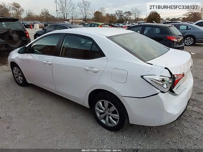 2T1BURHE5FC338137 2015 Toyota Corolla Le