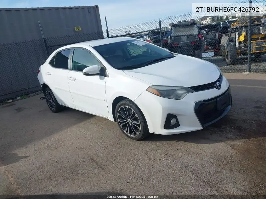 2T1BURHE6FC426792 2015 Toyota Corolla S Plus