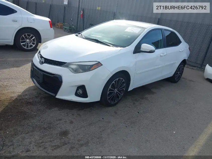2T1BURHE6FC426792 2015 Toyota Corolla S Plus