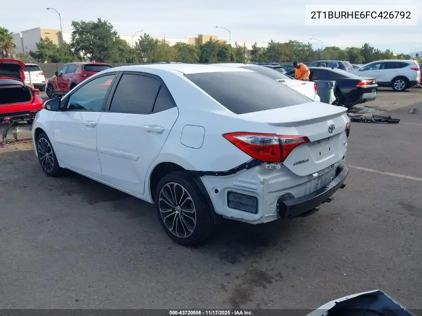 2T1BURHE6FC426792 2015 Toyota Corolla S Plus