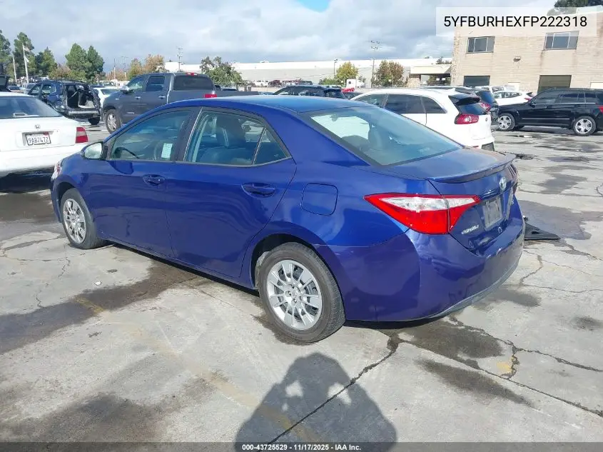 5YFBURHEXFP222318 2015 Toyota Corolla S