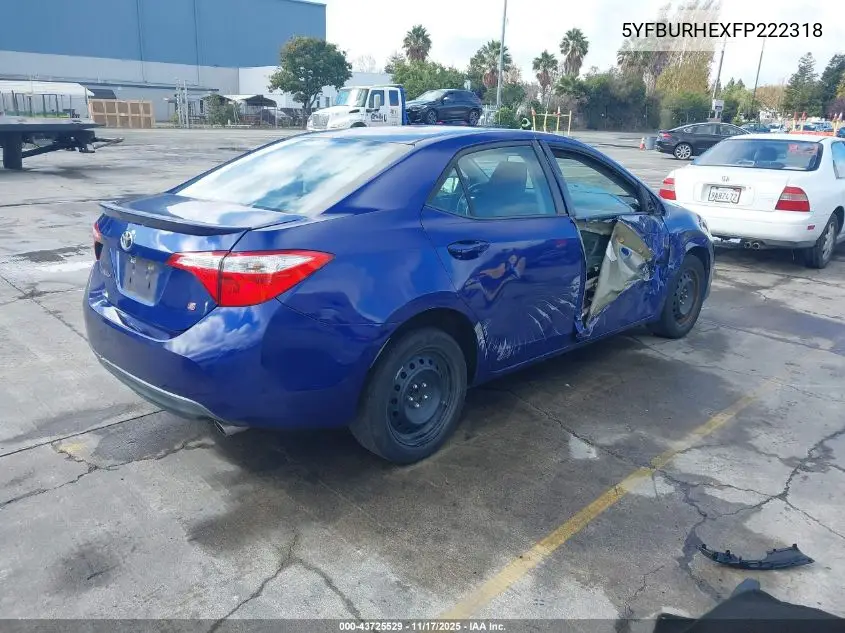 5YFBURHEXFP222318 2015 Toyota Corolla S