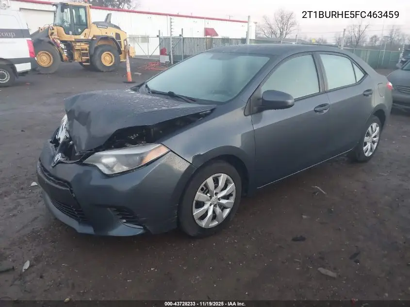 2T1BURHE5FC463459 2015 Toyota Corolla Le