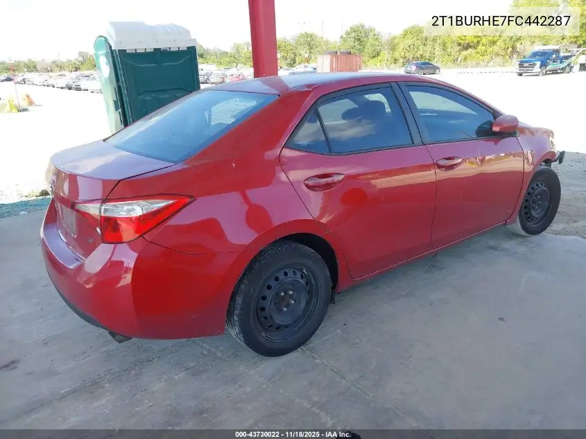2T1BURHE7FC442287 2015 Toyota Corolla Le