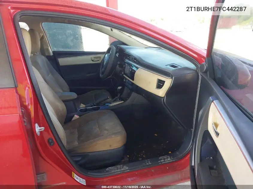 2T1BURHE7FC442287 2015 Toyota Corolla Le