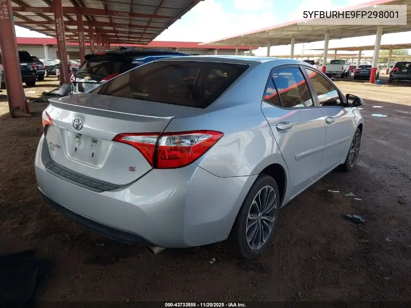5YFBURHE9FP298001 2015 Toyota Corolla S Plus