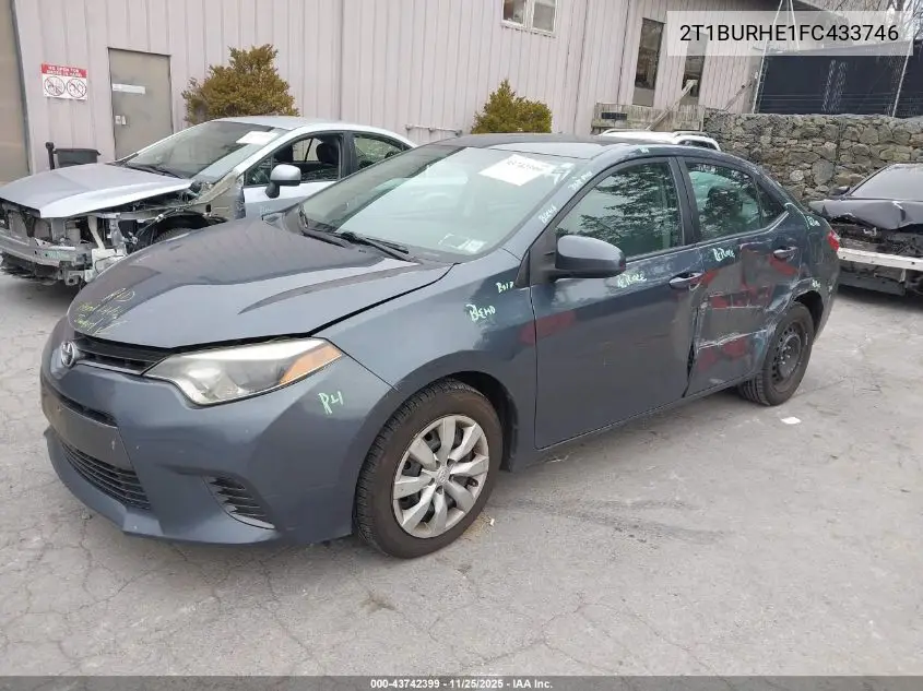 2T1BURHE1FC433746 2015 Toyota Corolla Le