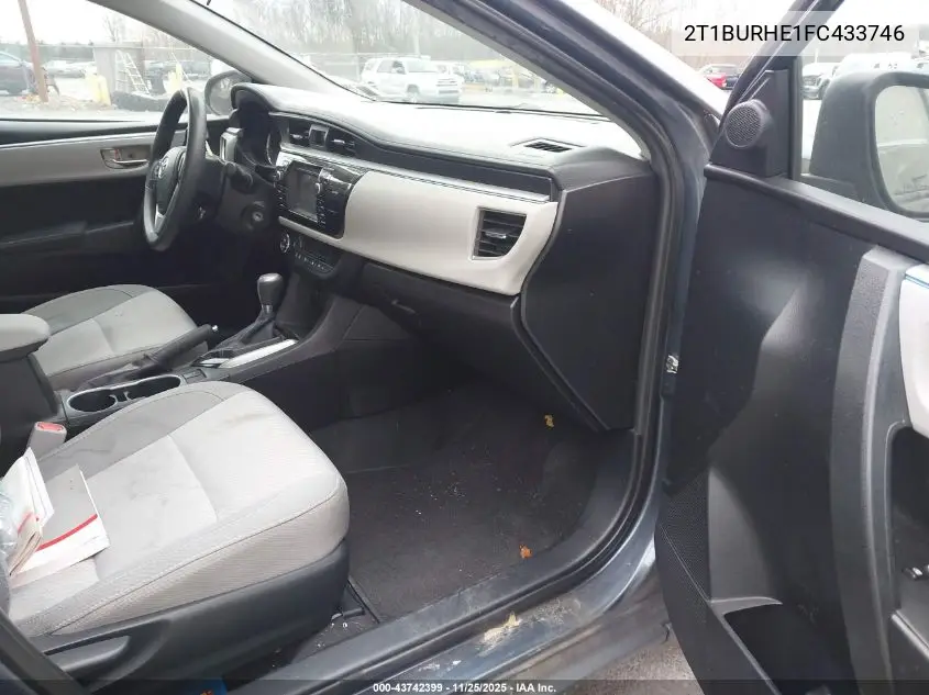 2T1BURHE1FC433746 2015 Toyota Corolla Le