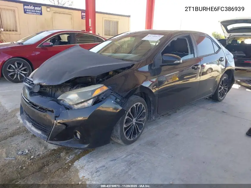 2T1BURHE6FC386939 2015 Toyota Corolla S Plus