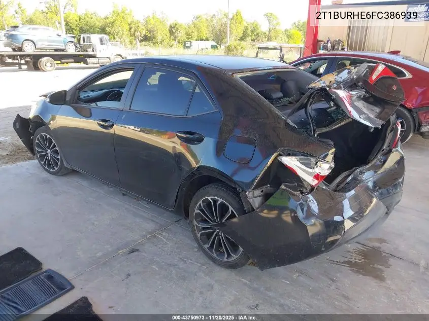 2T1BURHE6FC386939 2015 Toyota Corolla S Plus