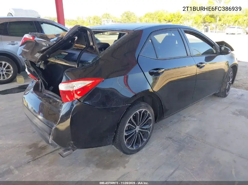 2T1BURHE6FC386939 2015 Toyota Corolla S Plus