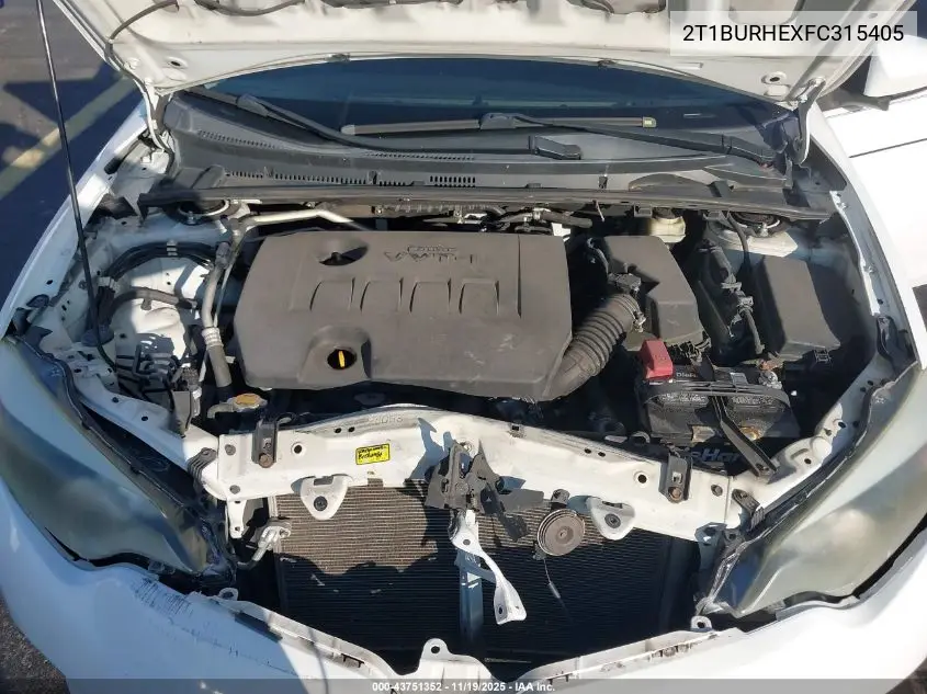 2T1BURHEXFC315405 2015 Toyota Corolla Le