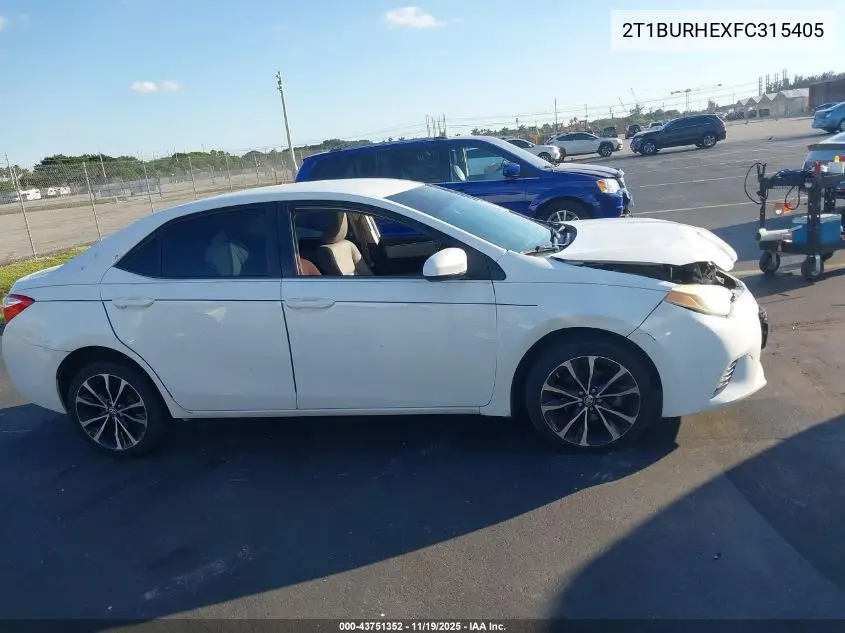 2T1BURHEXFC315405 2015 Toyota Corolla Le