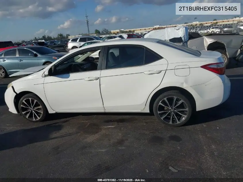 2T1BURHEXFC315405 2015 Toyota Corolla Le