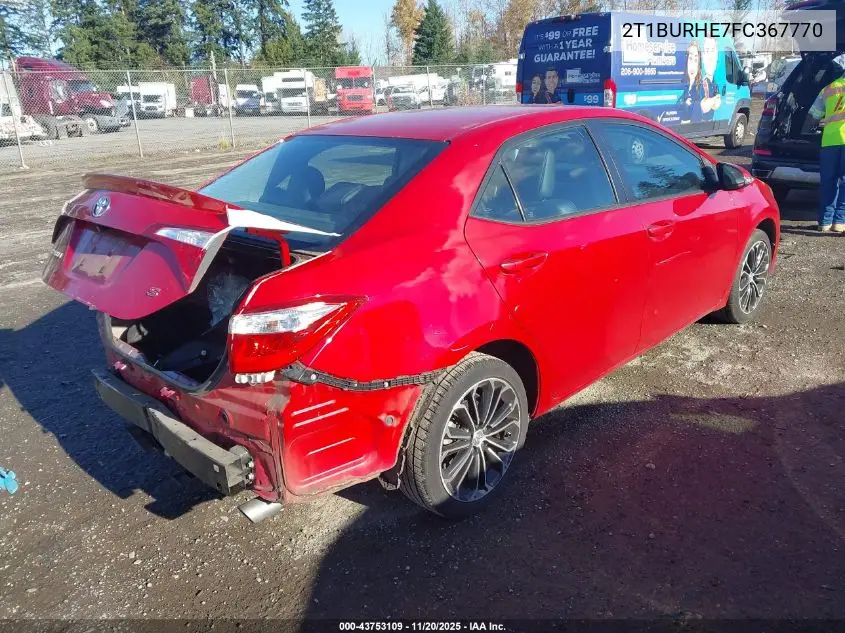 2T1BURHE7FC367770 2015 Toyota Corolla S Plus