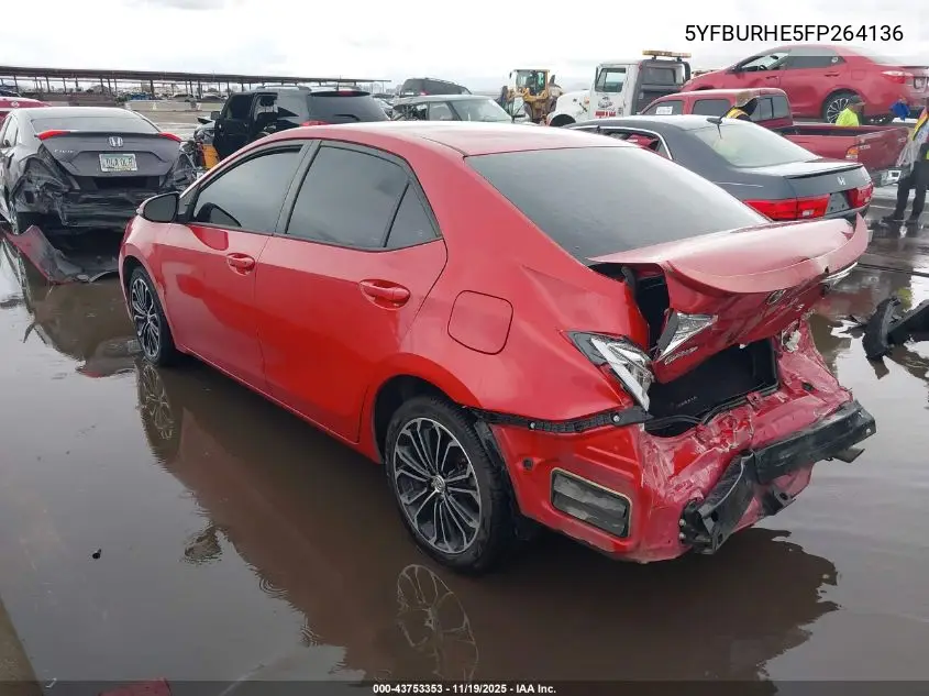 5YFBURHE5FP264136 2015 Toyota Corolla S Plus