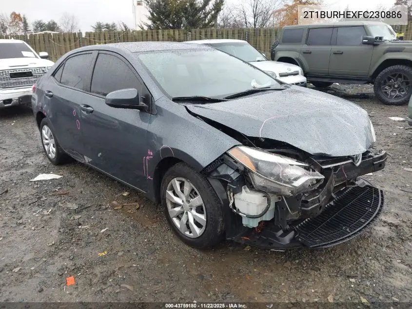 2T1BURHEXFC230886 2015 Toyota Corolla Le