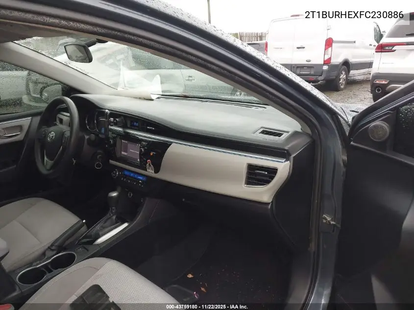 2T1BURHEXFC230886 2015 Toyota Corolla Le