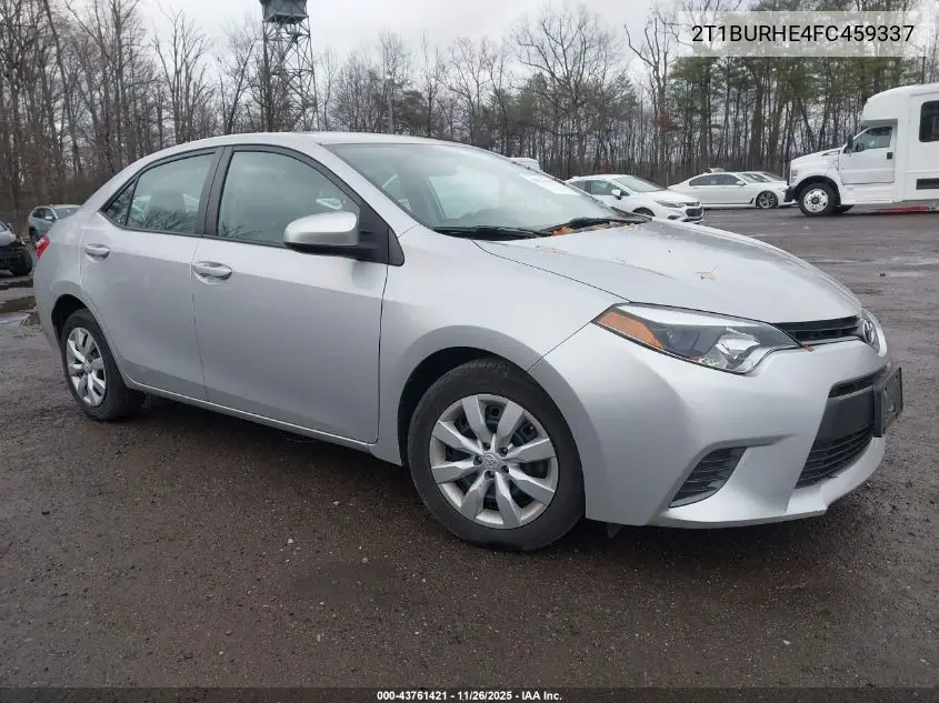 2T1BURHE4FC459337 2015 Toyota Corolla Le