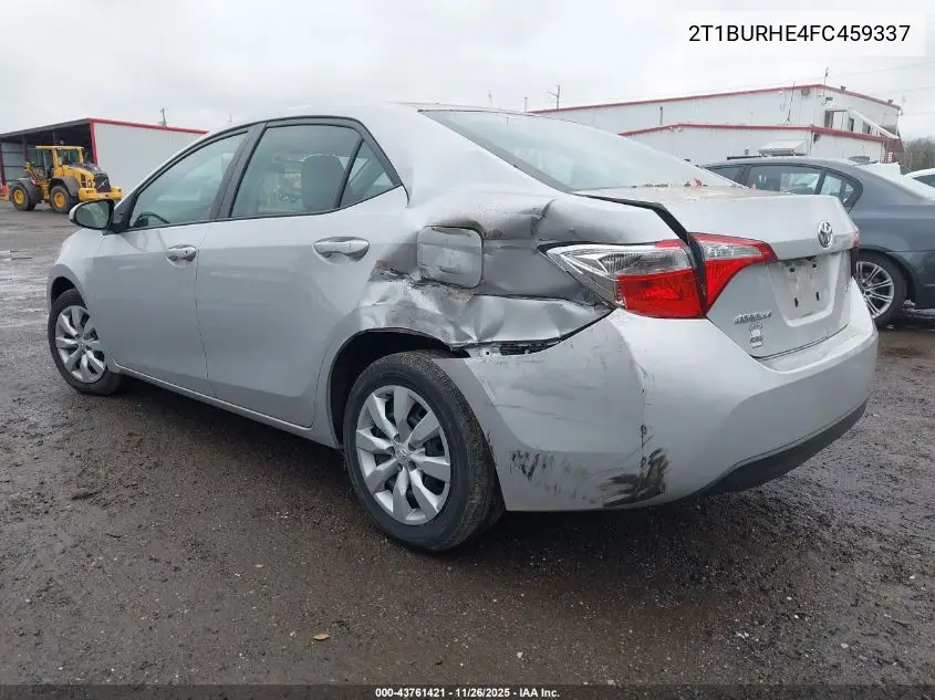 2T1BURHE4FC459337 2015 Toyota Corolla Le