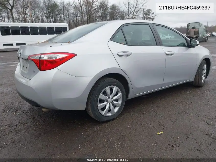 2T1BURHE4FC459337 2015 Toyota Corolla Le