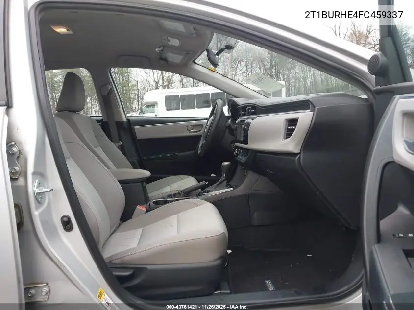 2T1BURHE4FC459337 2015 Toyota Corolla Le