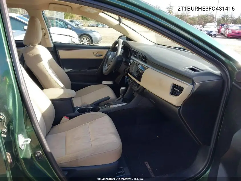 2T1BURHE3FC431416 2015 Toyota Corolla Le