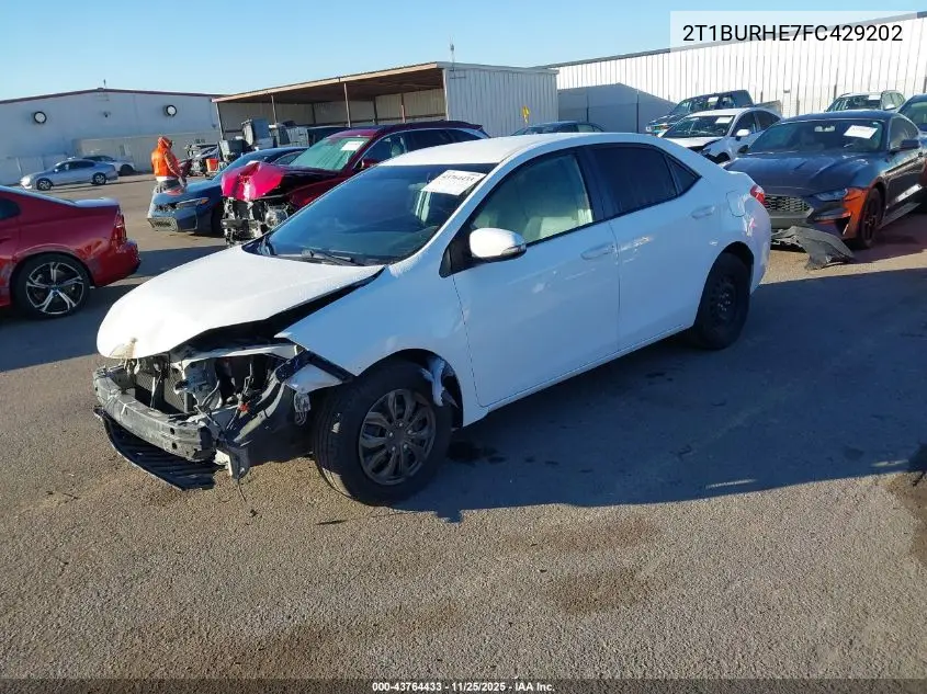 2T1BURHE7FC429202 2015 Toyota Corolla S Plus