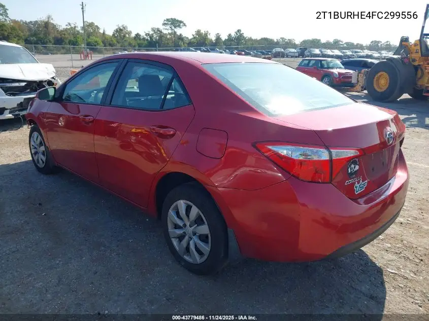 2T1BURHE4FC299556 2015 Toyota Corolla Le